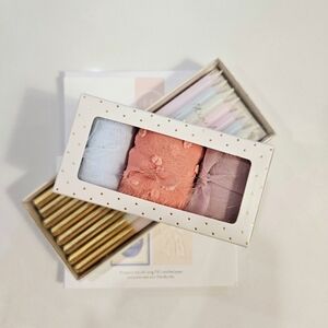 Jilly Box Gift Set – Meri Meri x Ladurée Candles + Halfpenny Postage Cards.